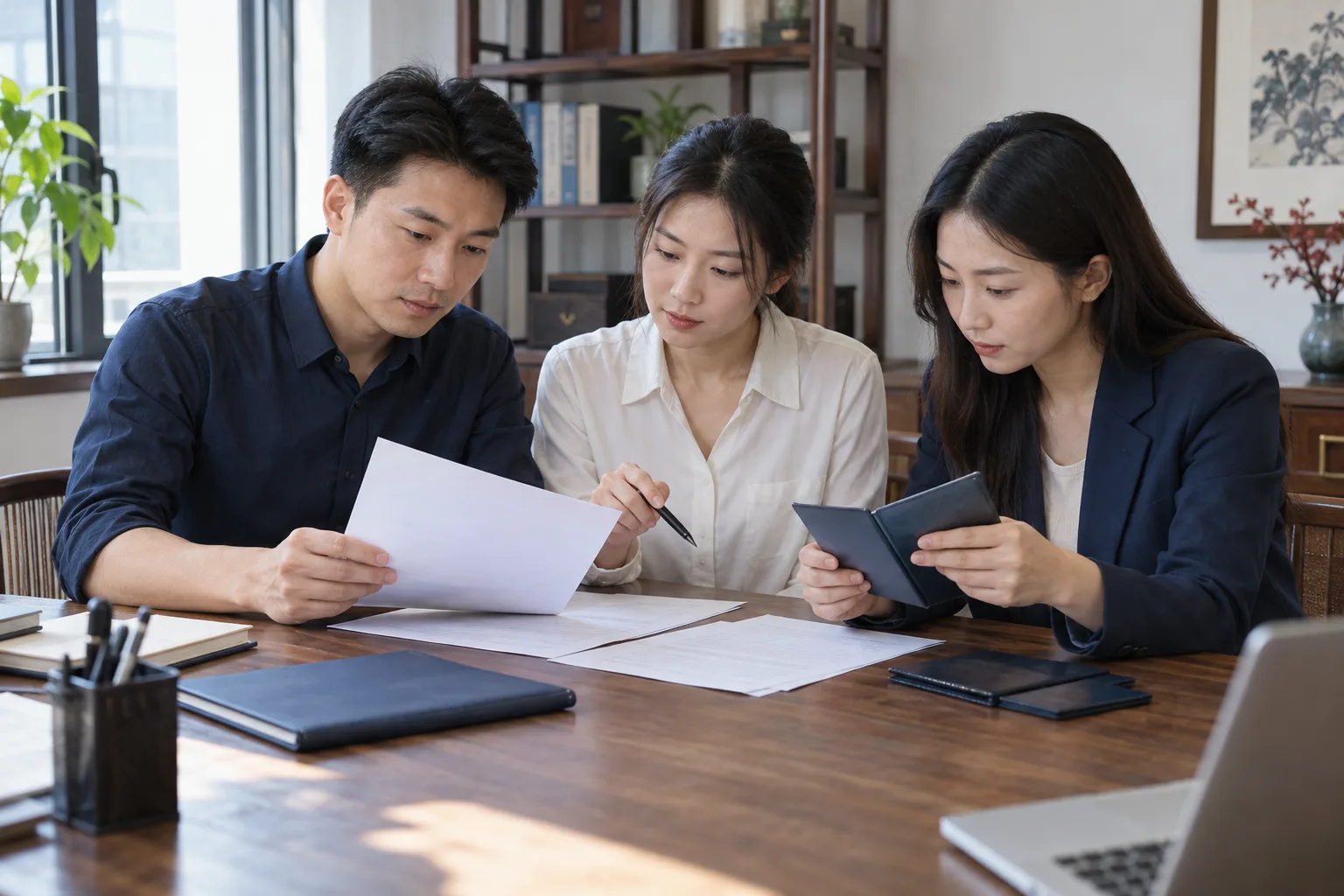 人员资料与文件签字安排沟通的业务示意