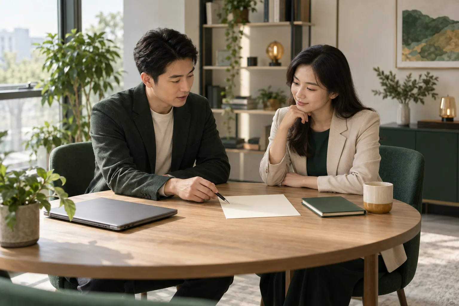 企业人员核对职责及关联资料的业务场景示意