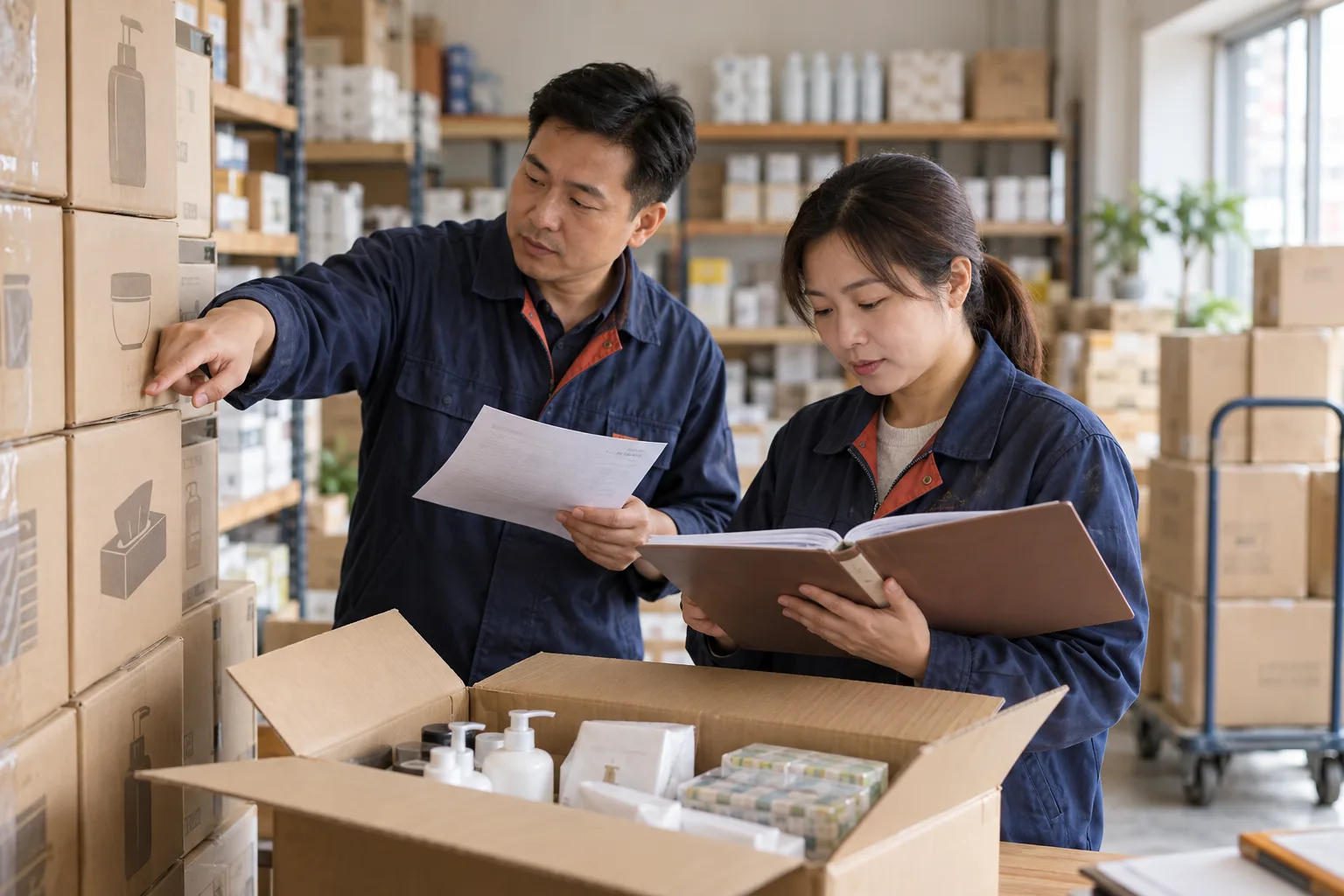 商贸经营者将货品出入库记录与采购销售资料对应
