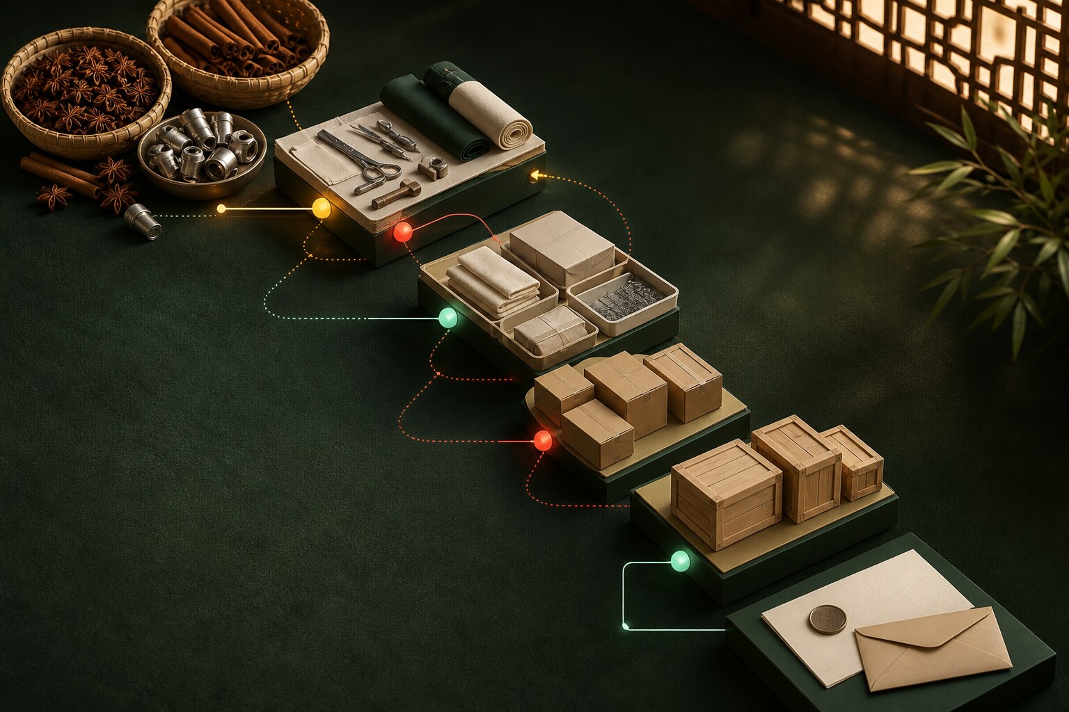 玉林原料批次加工库存订单交付开票与回款账税信号链