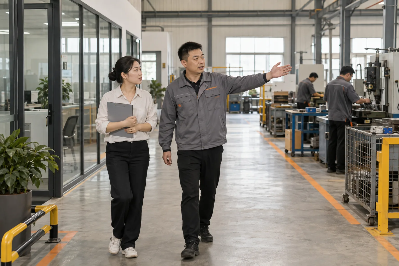 经营者在仓配经营现场梳理业务资料的场景示意