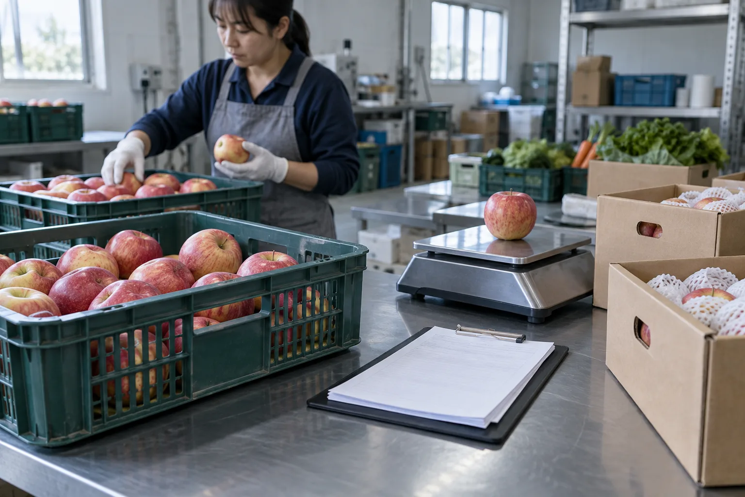 农食销售场景示意:分拣批次与销售资料