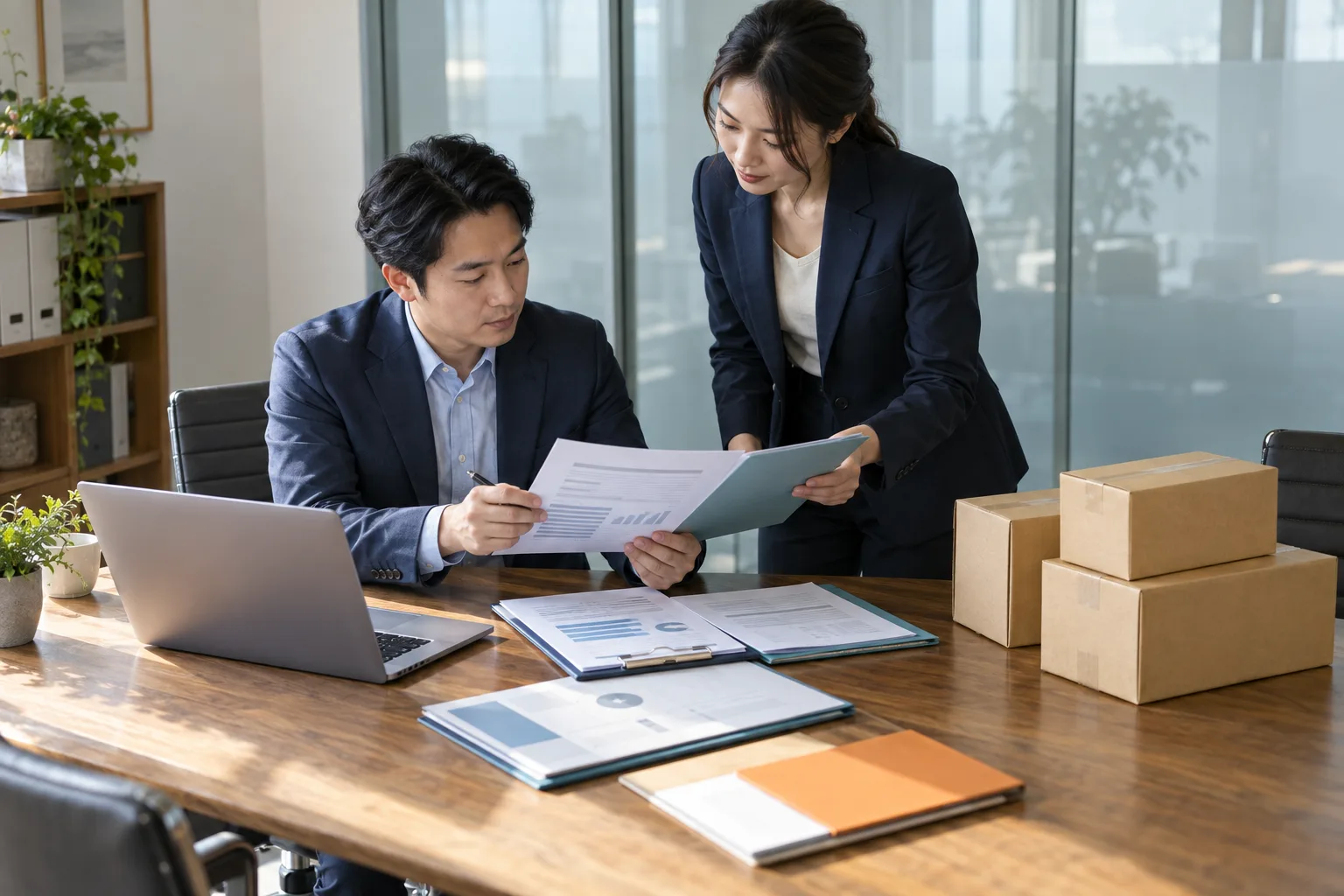围绕企业信息调整核对资料的业务示意