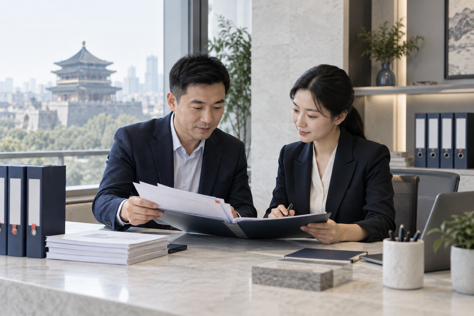 经营者与财务人员沟通月度资料的业务示意